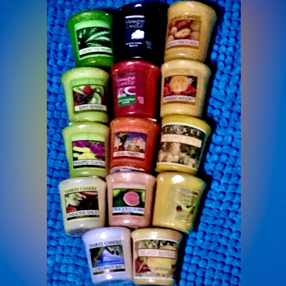14 tropical island fruit mixed lot bundle Yankee Candle Votive rare HTF scents